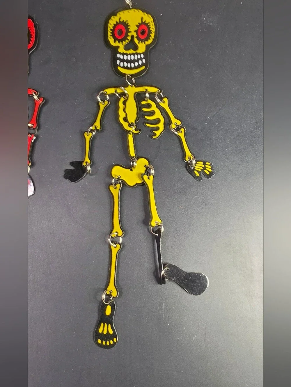 Vintage Dept 56 articulated Skeletons Set Of 2